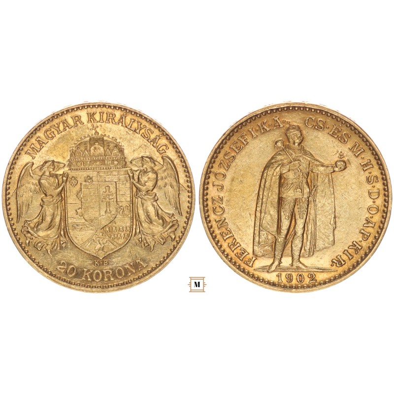 Ferenc József 20 korona 1902 KB