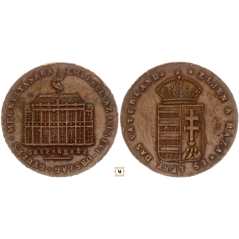 Országgyűlés megnyitása érem 1865