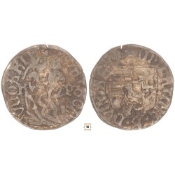 I. Mátyás 1458-90 denár K-P ÉH 565