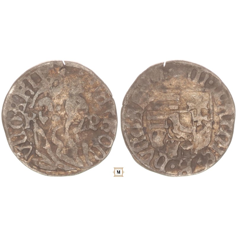 I. Mátyás 1458-90 denár K-P ÉH 565