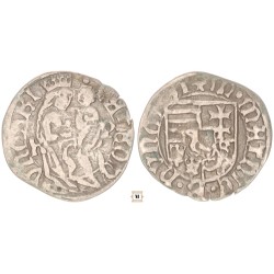 I. Mátyás 1458-90 denár K-P ÉH 565