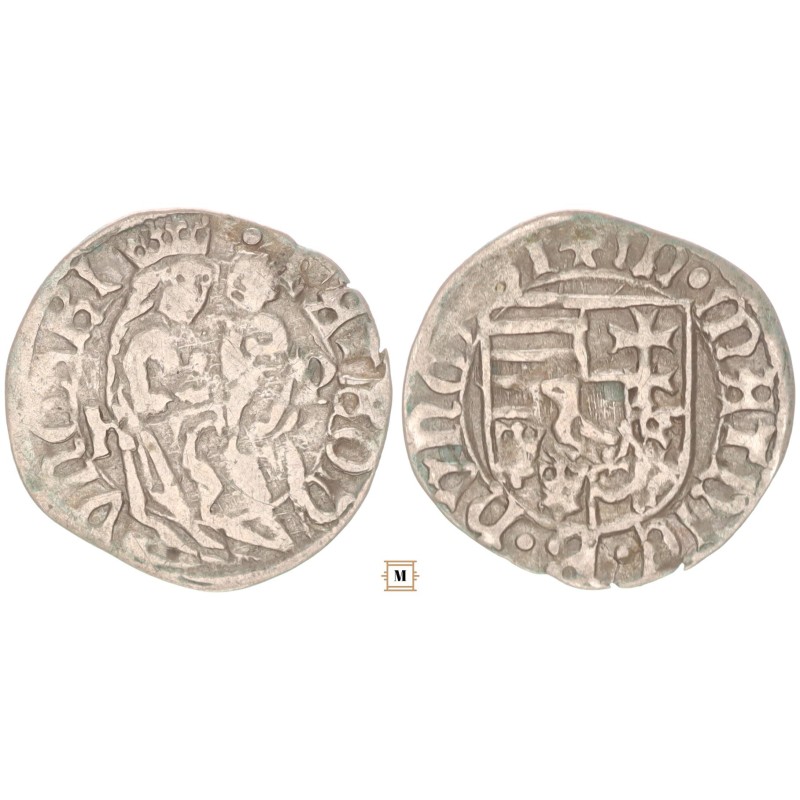I. Mátyás 1458-90 denár K-P ÉH 565