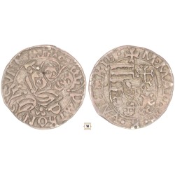 I. Mátyás 1458-90 denár K-P Rozetta ÉH 567