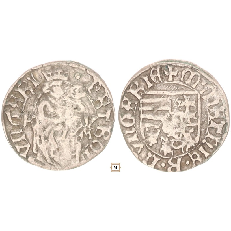 I. Mátyás 1458-90 denár K-V/A ÉH 565
