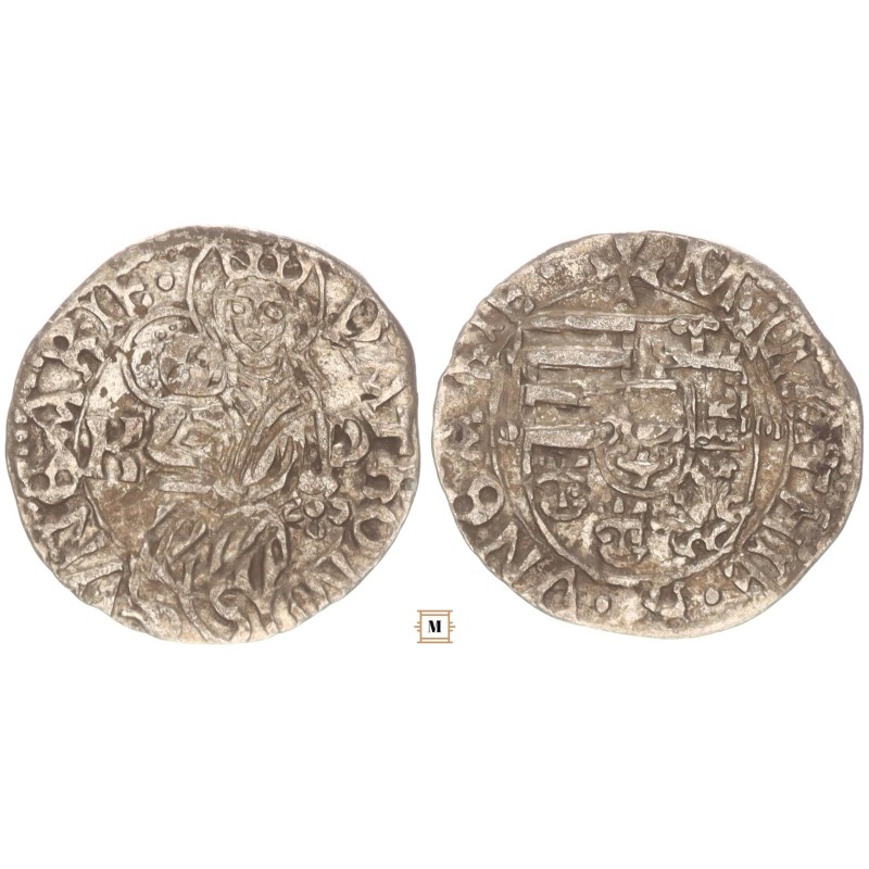 I. Mátyás 1458-90 denár K-P Rozetta ÉH 567