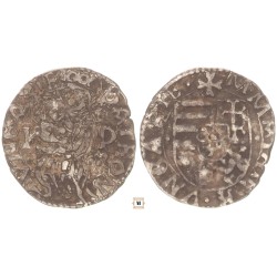I. Mátyás 1458-90 denár K-P Rozetta ÉH 567