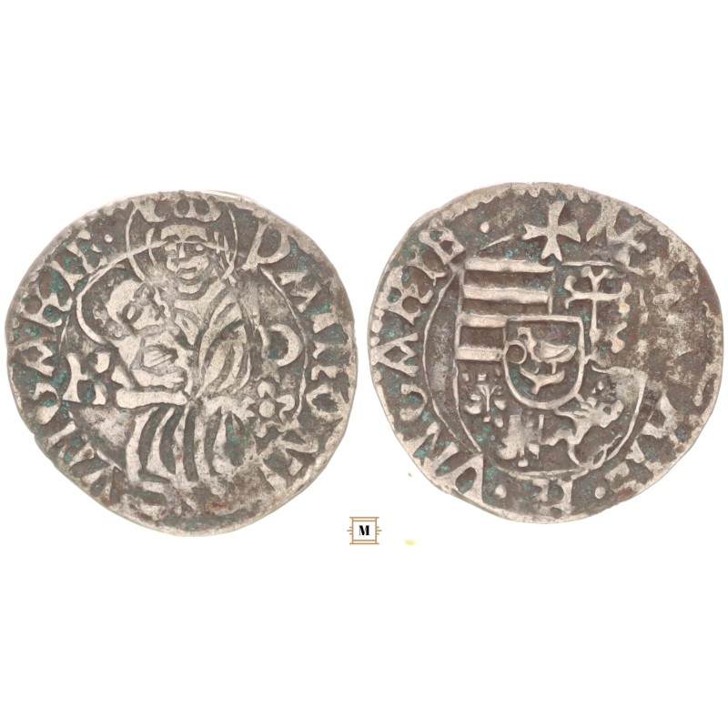I. Mátyás 1458-90 denár K-P Rozetta ÉH 567