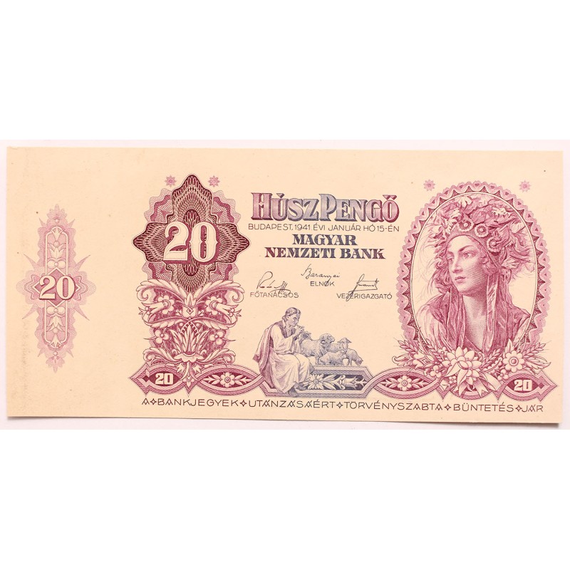 20 pengő 1941 fázisnyomat