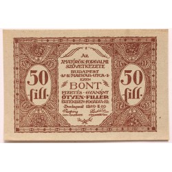 Amatőrök Forgalmi Szövetkezete 50 fillér 1920