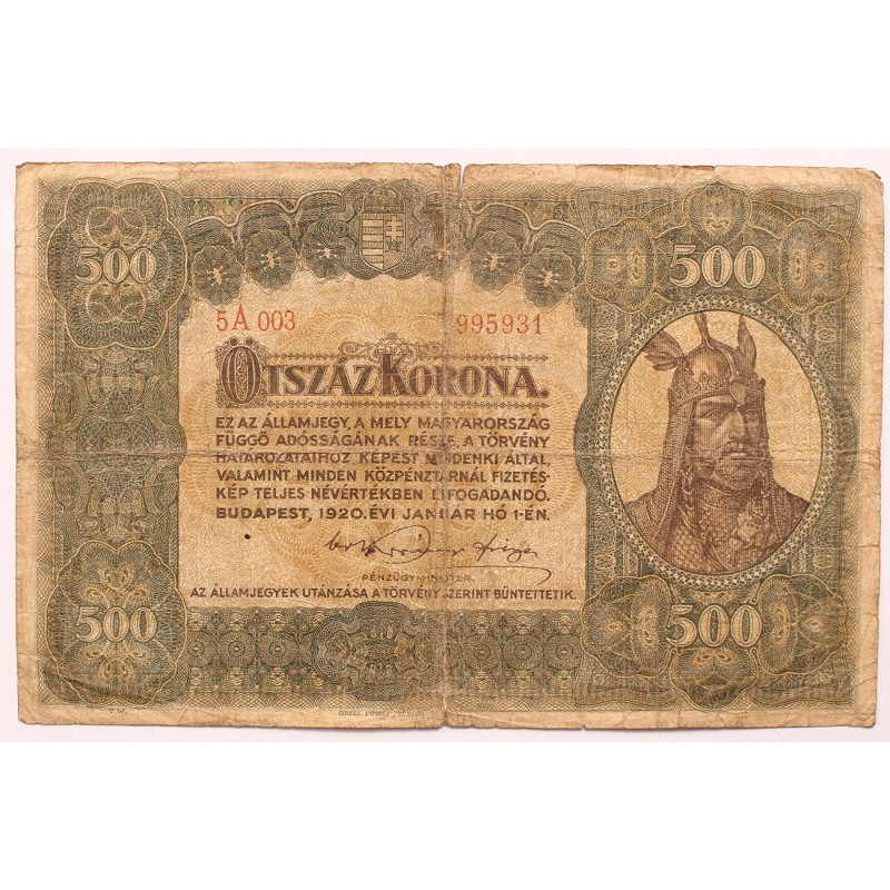 500 korona 1920