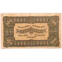 500 korona 1923 Nyomdahely nélkül