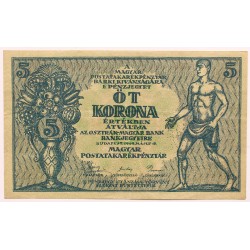 5 korona 1919 08 sorszám