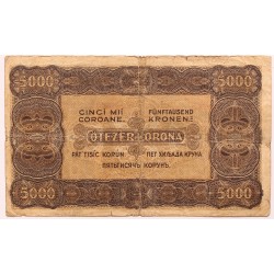 5000 korona 40 fillér 1923 Nyomdahely nélkül