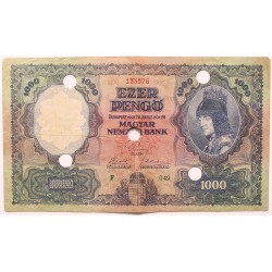 1000 pengő 1927 érvénytelenített
