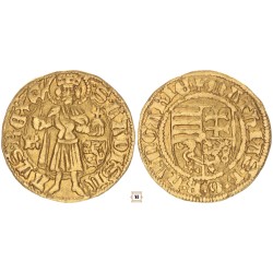 Hunyadi Mátyás aranyforint 1461-1462 AK36/4 R!