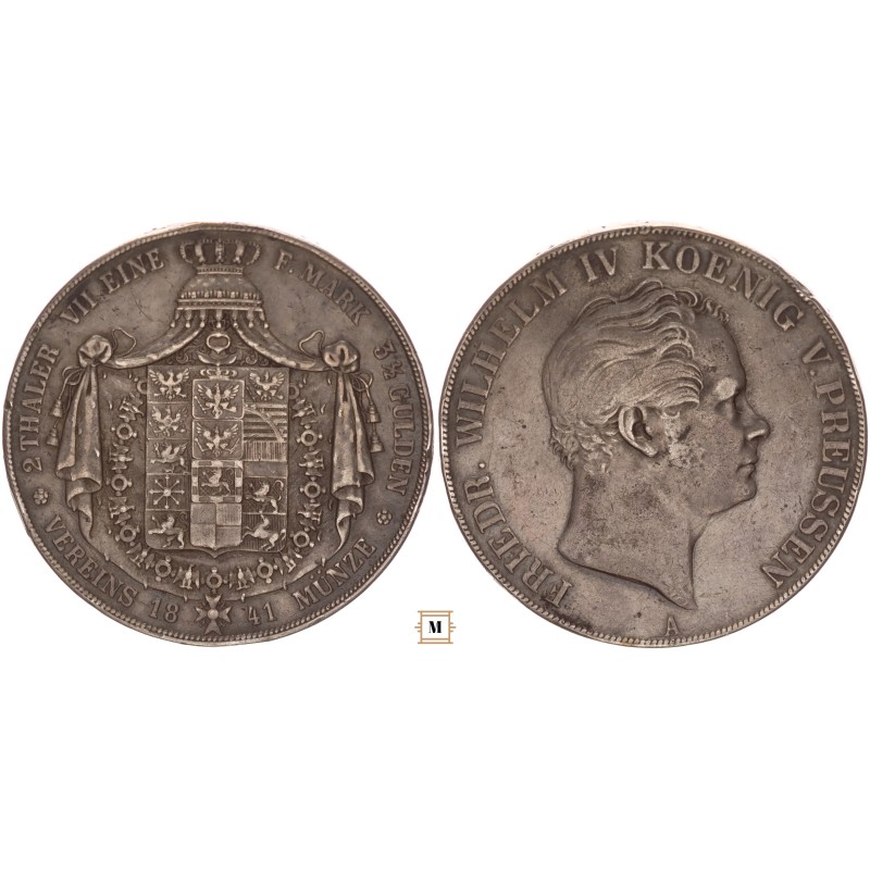 Poroszország IV. Frigyes dupla tallér 1841 A