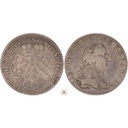 Pfalz, Károly Tivadar tallér 1765 AS Mannheim