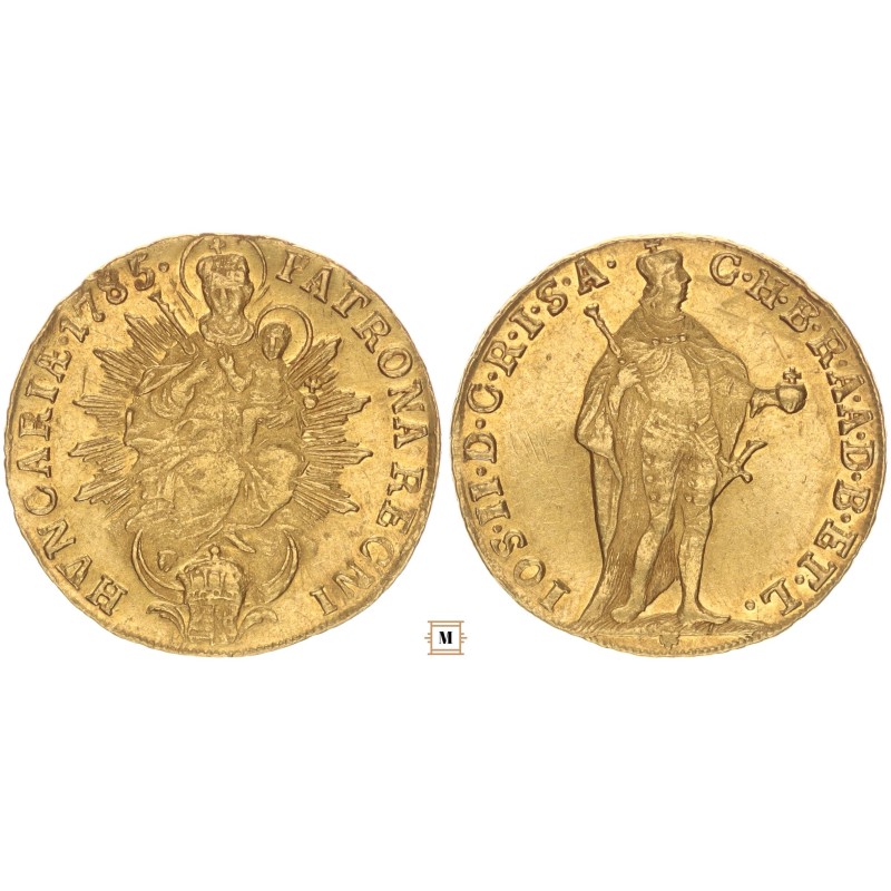 II. József dukát 1785 csillagos változat