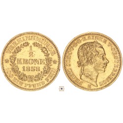 Ferenc József 1/2 korona 1858 E - Gyulafehérvár, R!