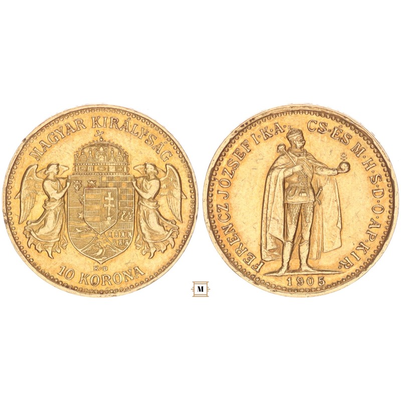 Ferenc József 10 korona 1905 KB