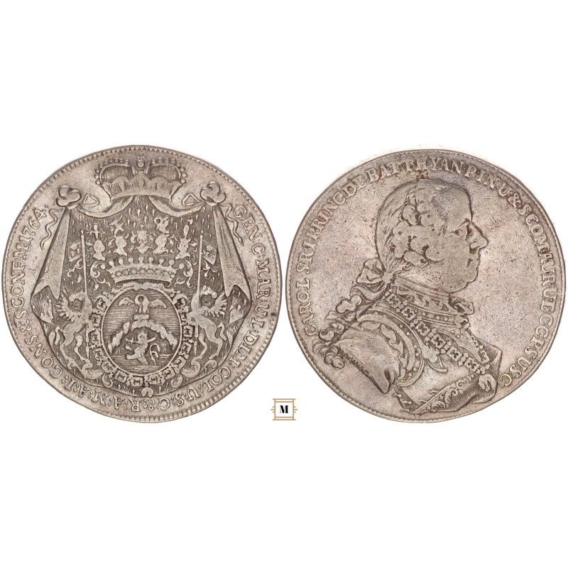 Batthyányi Károly tallér 1764 Bécs