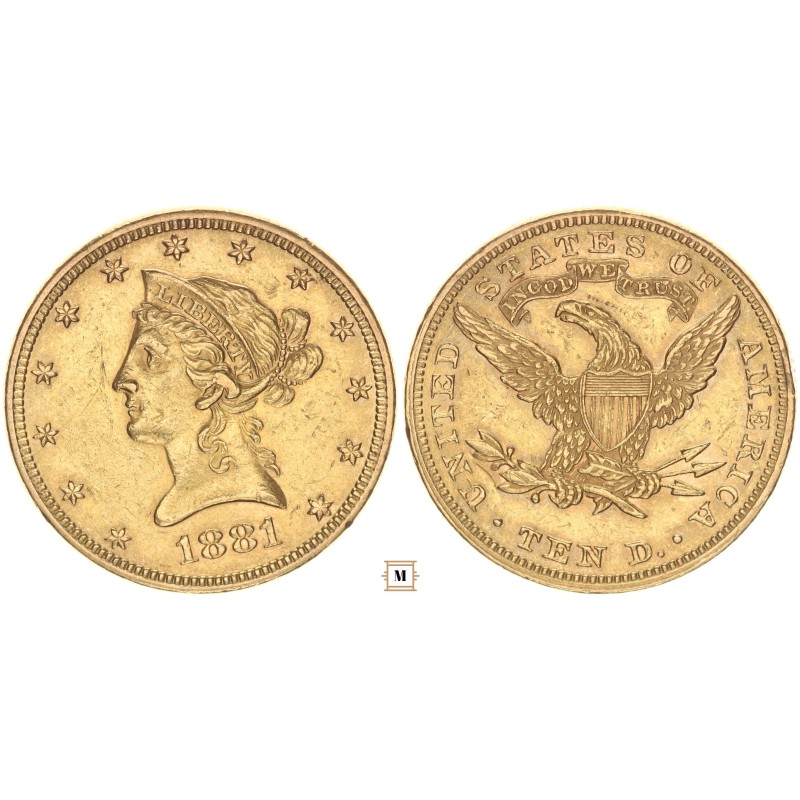 USA 10 dollár 1881 Philadelphia