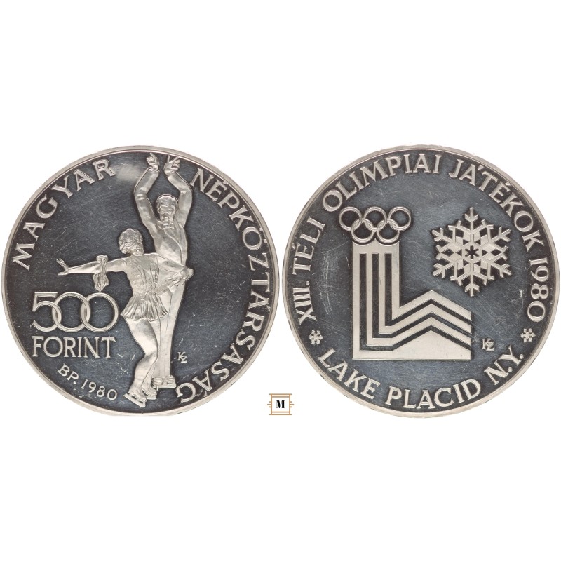500 forint Lake Placid 1980 BP