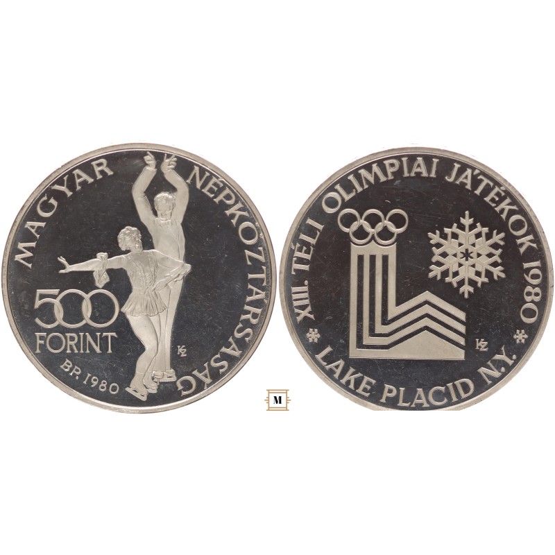 500 forint Lake Placid 1980 BP Piefort