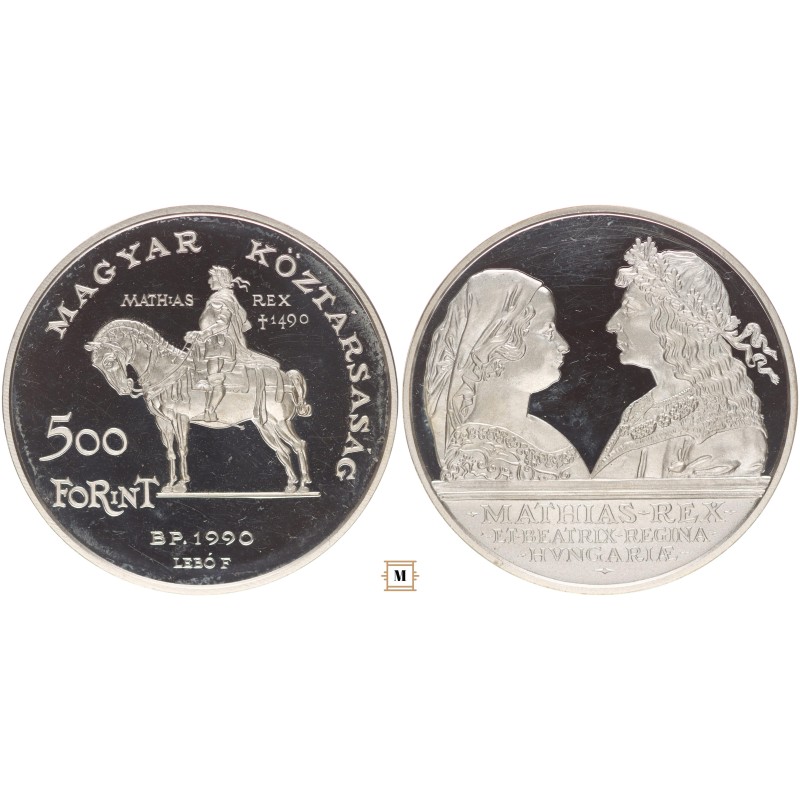 500 forint Mátyás Király 1990 BP