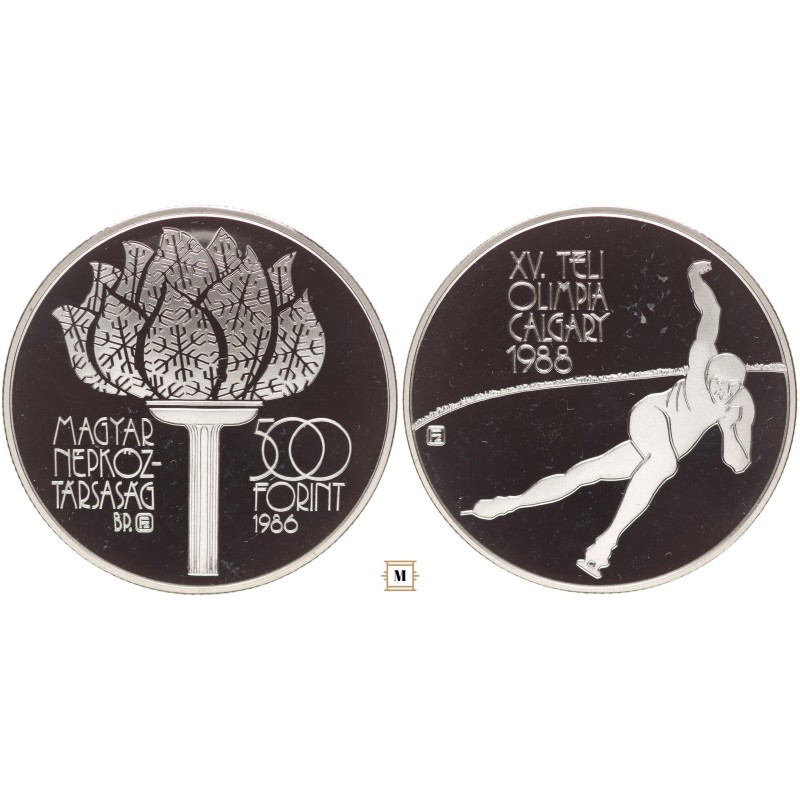 500 forint XV. Téli Olimpia - Calgary'88 1986 BP