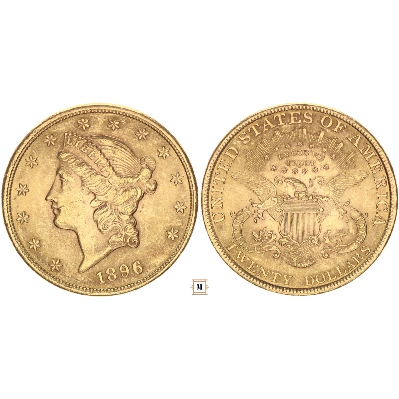 USA 20 dollár 1896