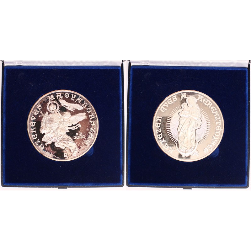 Ezer éves Magyarország ezüst emlékérem Ag(.999), 500g