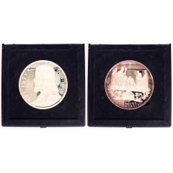 Ezeréves Magyarország és az Államalapítás emlékére ezüstérem Ag(.999), 500g