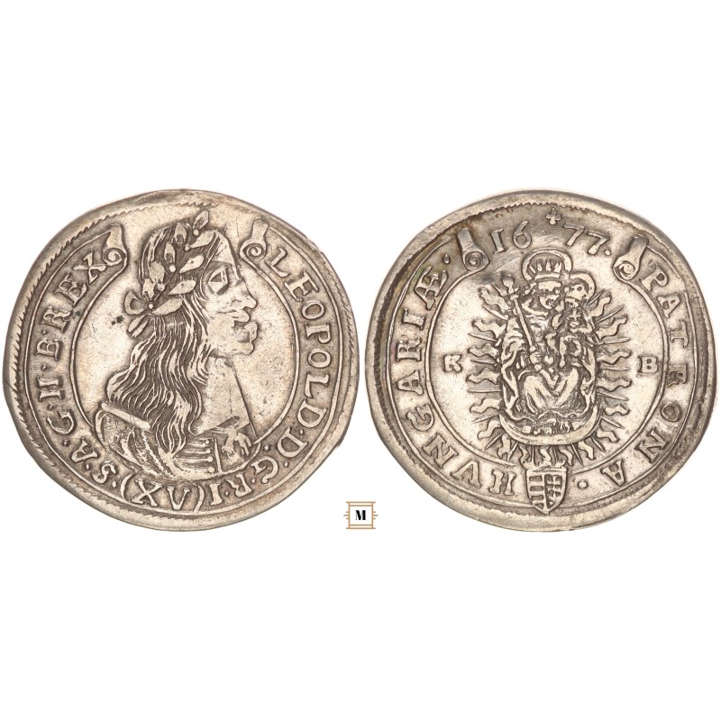 I. Lipót 15 krajcár 1677 KB