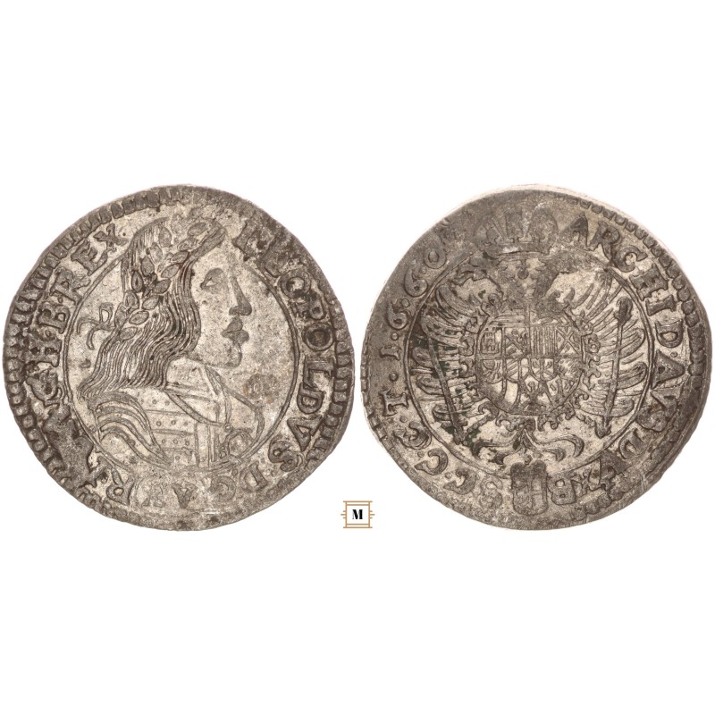 I. Lipót 15 krajcár 1660 Bécs