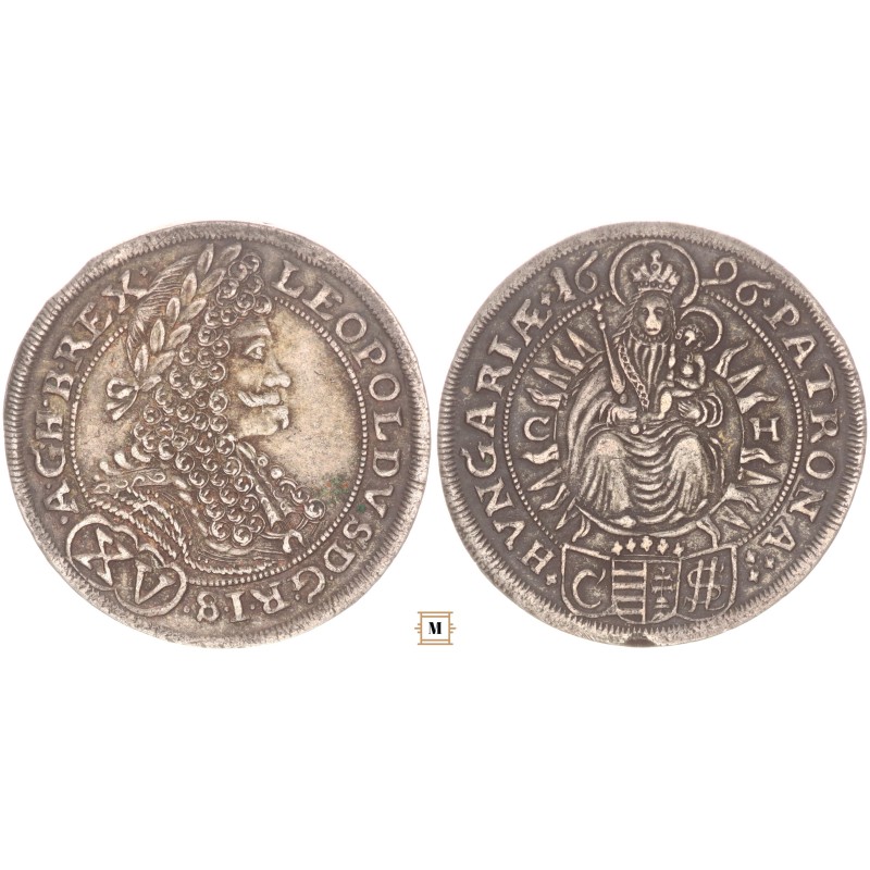 I. Lipót 15 krajcár 1696 Pozsony