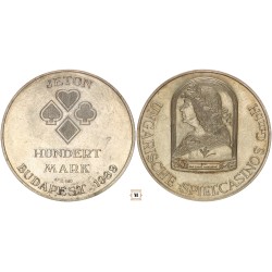 Ungarisches Spielcasinos jeton Hundert Mark Budapest 1989