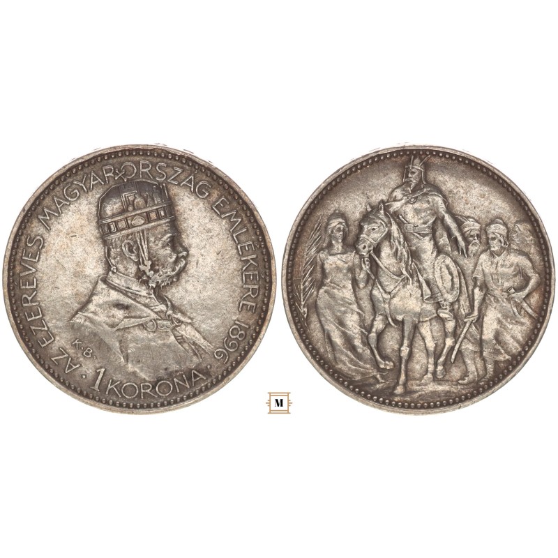 Ferenc József milleniumi 1 korona 1896