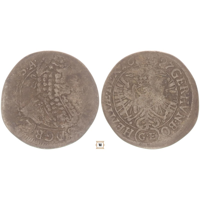 I. Lipót 3 kreuzer 1697 GE - Prága