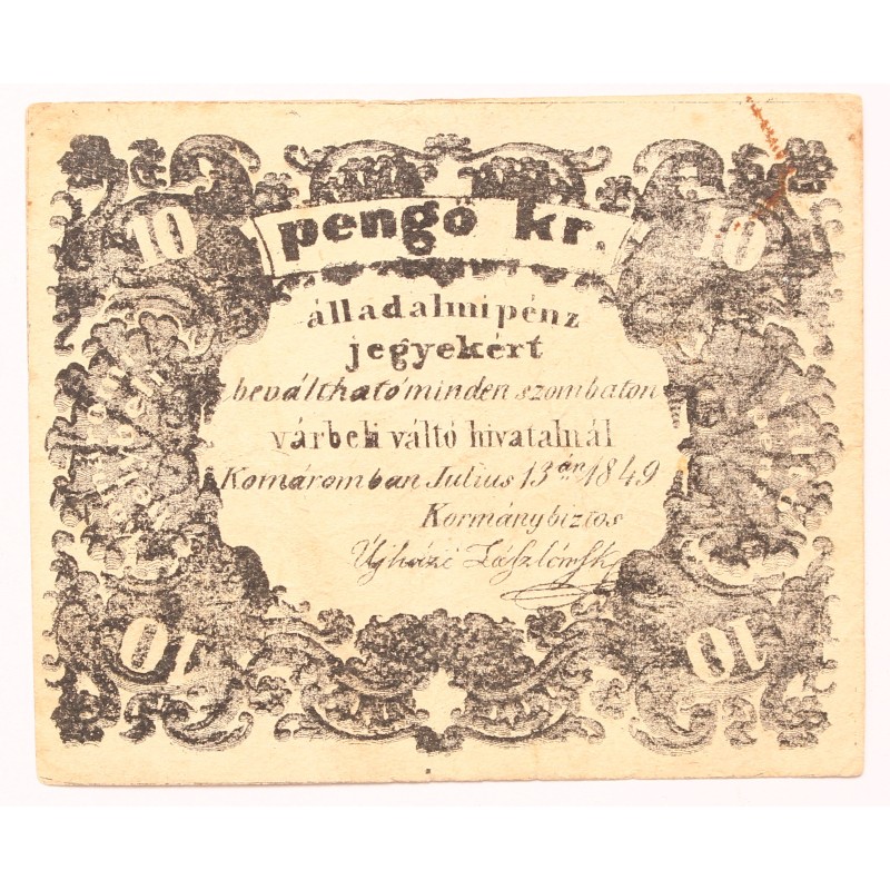 Komárom 10 krajcár 1849