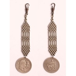 Tiszti lánc rajta FJ 2 gulden ezüstlakodalom 1879