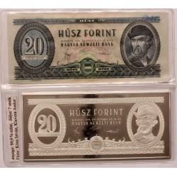 20 forint 1975 BP ezüst bankjegy 7 uncia