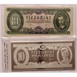 10 forint 1975 BP ezüst bankjegy 7 uncia