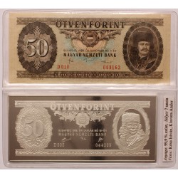 50 forint 1989 BP ezüst bankjegy 7 uncia