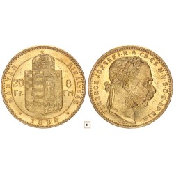 20 frank 8 forint 1888 KB