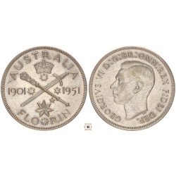 Ausztrália, VI. György 1 florin 1901-1951