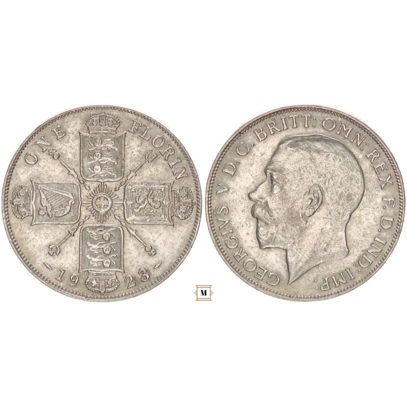 Nagy-Britannia, V. György 1 florin 1923 2nd issue