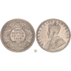 India, V. György 1 rupia 1919