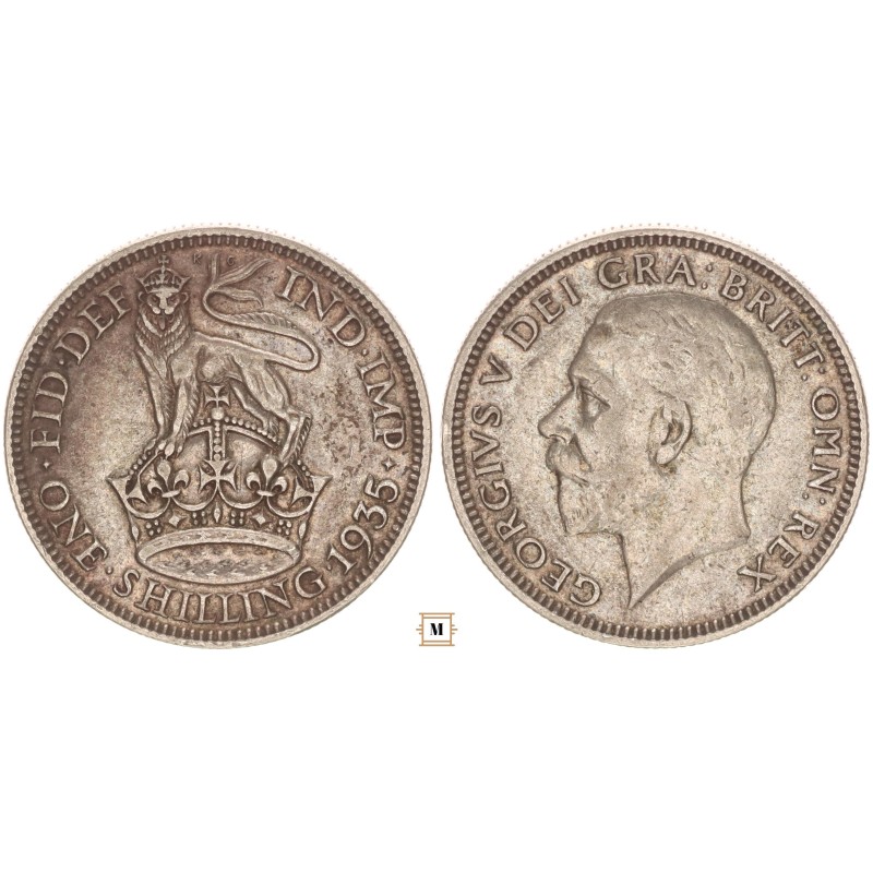Nagy-Britannia,  V. György 1 shilling 1935 4th issue