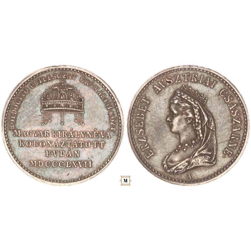 Erzsébet királyné Budai Koronázási zseton 1867
